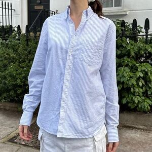 Brandy Melville Long Sleeve Button Down Striped Shirt